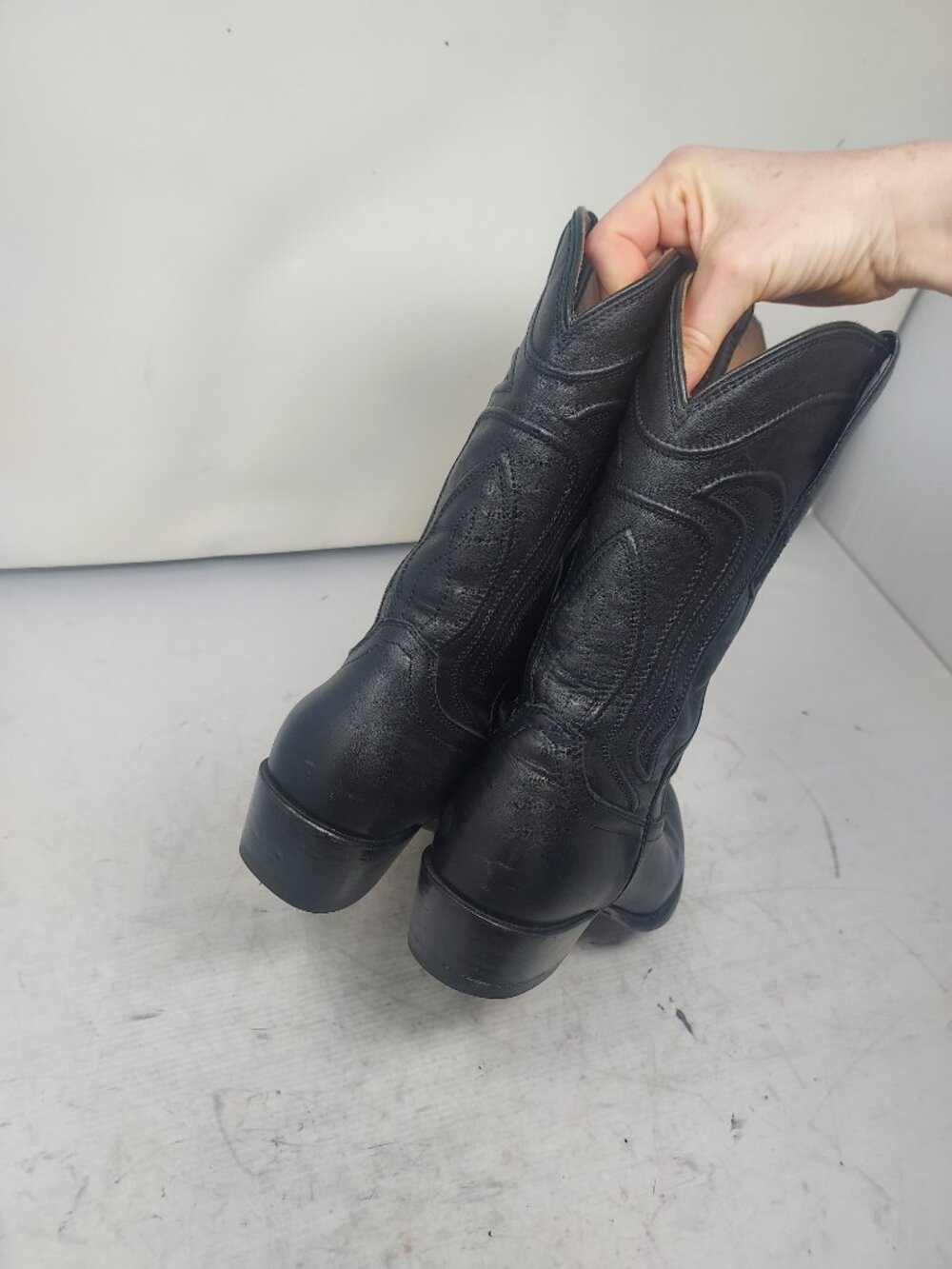 TECOVAS WOMENS THE CARTWRIGHT BLACK COWBOY BOOT - Picture 7 of 10